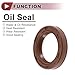 HEROFFIX Universal Oil Seal TC Seal Ring Rotary Shaft Seal 20x28x5mm High Pressure FKM Rubber Brown 2 Pcs