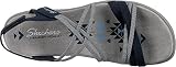 Skechers Damskie Reggae Slim-Takes Two Sandały Płaskie, Granatowy, 37 EU