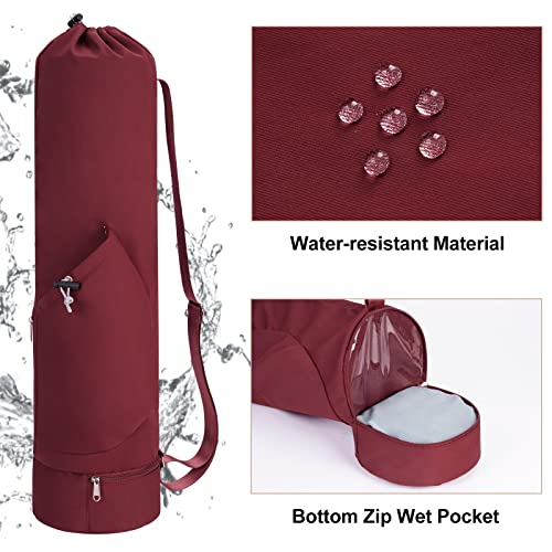 Yoga Mat Bag w/Bottle Pocket & Bottom Wet Pocket - Image 3