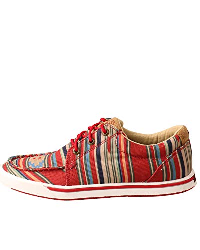 Twisted X Women's Hooey Loper, Moc Toe, Fiesta Aztec, 6.5 M3