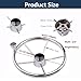 Stainless Steel Boat Steering Wheel, 5 Spoke Marine Steering Wheel with Anti Slip Ergonomic Design for Boats Yachts Speedboats Ships