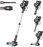 Vazone S22 Cordless Vacuum Cleaners for Home, 6 in 1 Lightweight Stick Vacuum with 45KPa Powerful Suction, Self-Standing Vacuum Cleaners Rechargeable Cordless Vacuum for Pet Hair