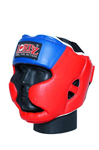 Image of Lordz Boxing Head Guard |PVC Construction | Blue|Large