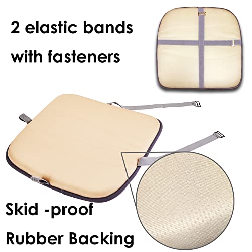 Big Hippo 001-FXCYDCHAIRPADS-FBA Chair Pads, Memory Foam Chair Seat Cushion Non Slip Rubber Back Thicken Chair Padding Rounded Square thumb #3