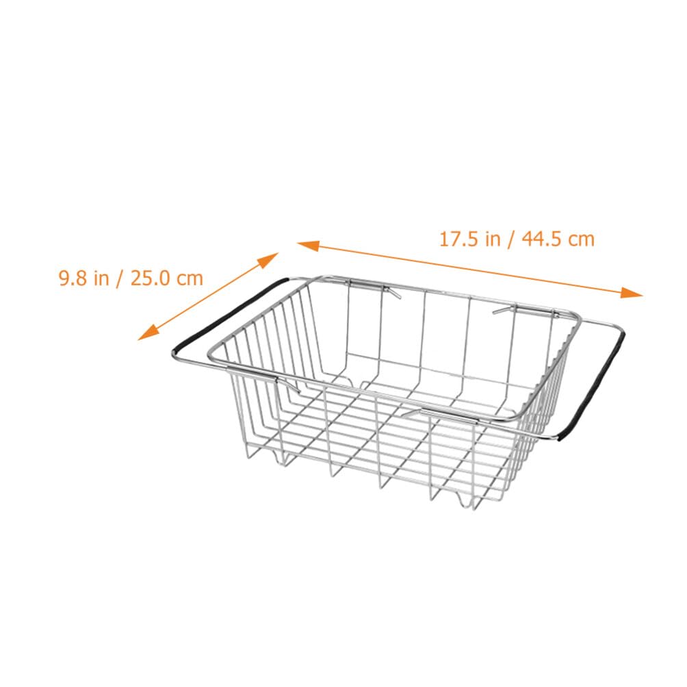 UPKOCH Rejilla De Secado para Fregadero Escurridor De Platos De Acero Inoxidable Organizador De Ollas Y Sartenes Utilizado sobre El Fregadero para Cuchillos Cucharas Y Tenedores M