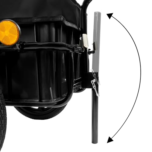 Zelsius Fahrradanhänger Transport | 68 Liter | Transportwagen, Fahrradwagen, Handwagen | Anhänger für Fahrrad, Lastenanhänger mit Kunststoffwanne | Transportanhänger, Transportbox, Radanhänger