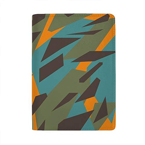 Étui pour passeport en cuir PU mosaïque 6.5x4.5 pouces