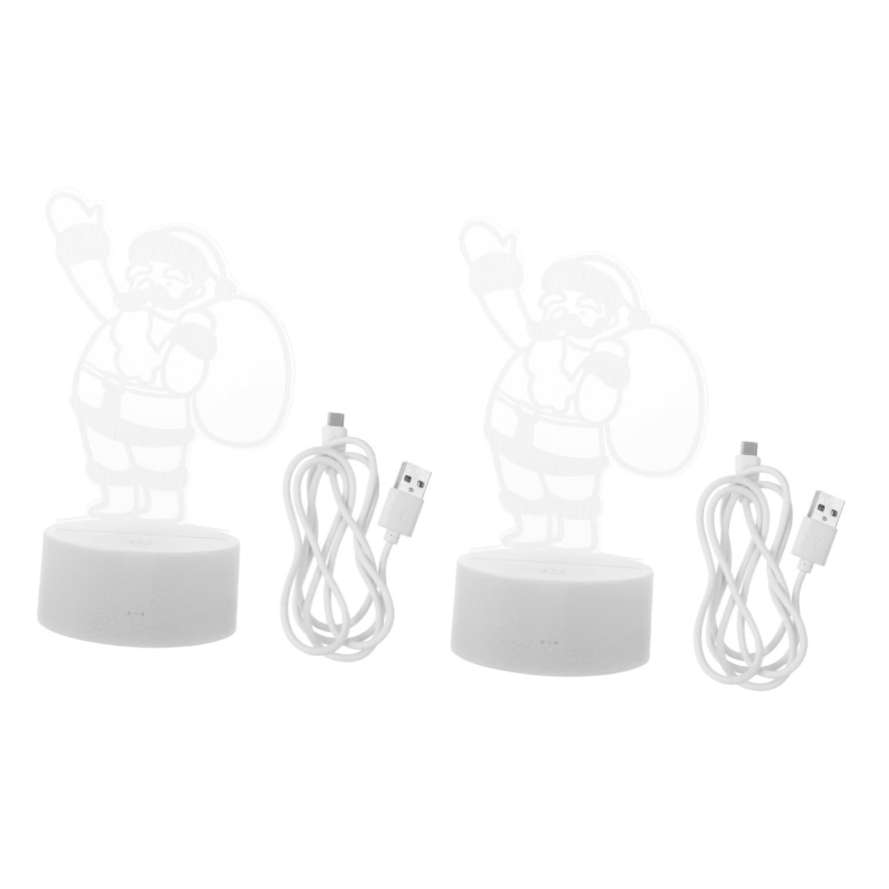 Veilleuse de nuit Père Noël USB cadeau idéal pour table festive - 8