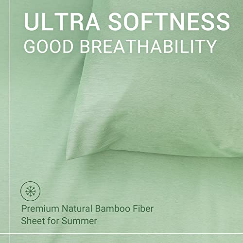 Mooreeke Bamboo_ Sheets King Size, Sage Green Cooling Sheets, Fitted Sheets With Deep Pocket, 4 Pieces King Sheet And Pillowcase Set #TOP5