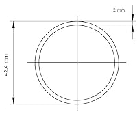 Edelstahlrohr geschw. 42.4 x 2mm 1.4301 240 Korn geschliffen von 100-3000mm bis 3 Meter 2100mm – Ansicht 2
