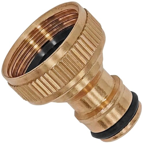 Anschluss Stück 1\" Rohr Zoll Innengewinde IG aus Messing mit Gummi Dichtung Stecker passend für Gardena Garten Schlauch Kupplung Verbinder Adapter Gewinde Fitting Verschraubung Anschluss Stück 1\" Rohr Zoll Innengewinde IG aus Messing mit Gummi Dichtung Stecker passend für Gardena Garten Schlauch Kupplung Verbinder Adapter Gewinde Fitting Verschraubung