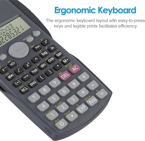 Calculadora científica de engenharia de 2 linhas, adequada para escola e negócios 240 Funções