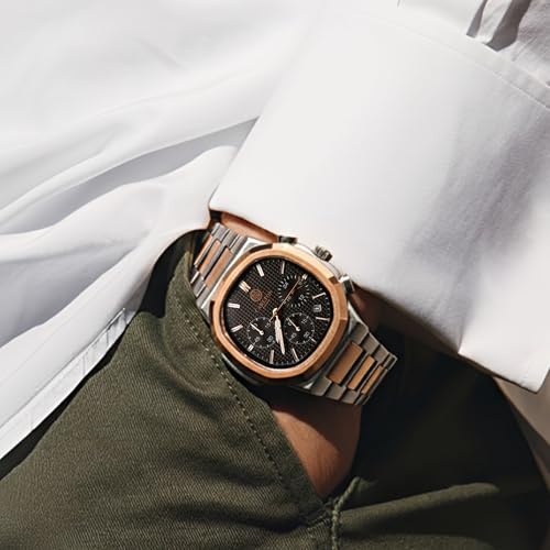 Image of Carlton London Men Stainless Steel Analog Watch | Black Waterproof Watches for Men Boys Male | Fashionable Trendy Quartz Movement Wrist Watch