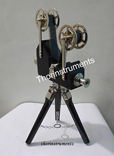 THOR INSTRUMENTS Vintage Designer Wooden Camera Projector with Black Tripod Retro Look Nautical Rustic Vintage Home Decor Gifts