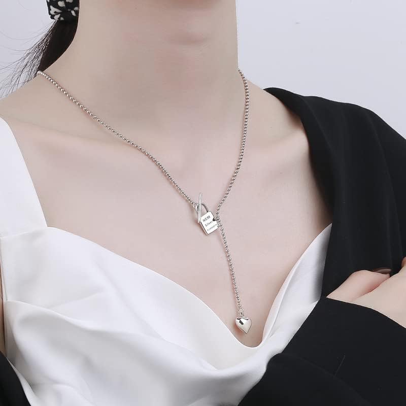 NONNYL S925 Necklace Gift for Women Wife, Womens Pendant Jewelry Wedding Anniversary, Sterling Silver Girlfriend Birthday Gifts for Her, Pendants Necklaces for Christmas Mom Gifts