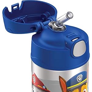 THERMOS-FUNTAINER-12-Ounce-Stainless-Steel-Vacuum-Insulated-Kids-Straw-Bottle-Paw-Patrol