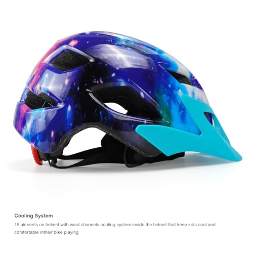 Image of Kids Helmet, Exclusky Kids Bike Helmet Adjustable Safety Lightweight Children Bicycle Helmet for Kids Skating Cycling Scooter Boys and Girls Bicycle Helmets Ages 5-8-14