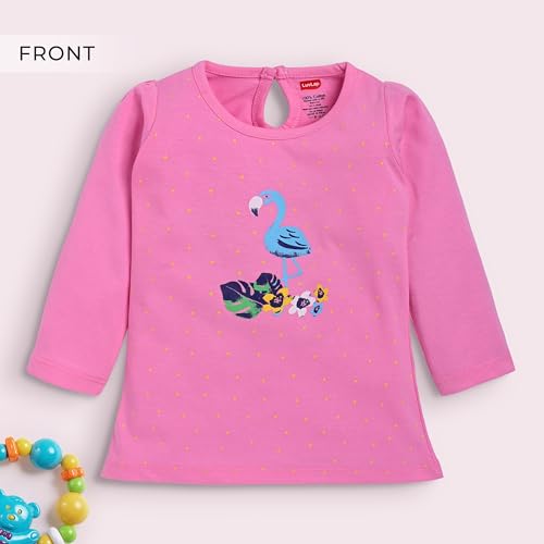 Image of LuvLap Baby Girls 100% Cotton Full Sleeve Girls Top, Pack of 02