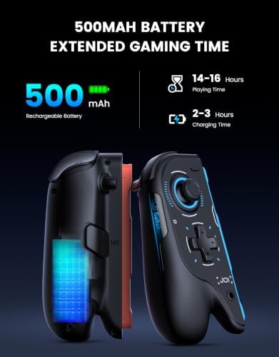 NealGamefy Controller for Switch 2 with Grip,Wireless Controller Compatible with Joycon2 Replacement, TMR Joystick, 9-Axis Gyro, Dual Back Buttons & Adjustable Vibration, 12 LED Modes - 3
