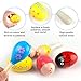 GOGHOST Easter Wooden Egg Shakers Set(6 Pcs), 4 Easter Eggs and 2 Maracas | Hand Percussion Instruments for Practice & Performance