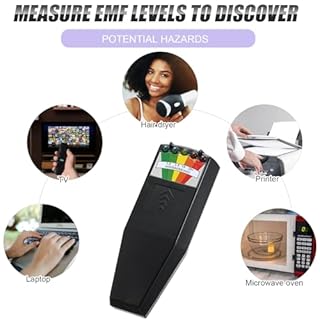 Saillong 7 Pcs Ghost Hunting Equipment Kit 1 Electromagnetic Paranormal Radiation Detector 1 Digital EVP Voice Recorder 1 Hand Held Radio 1 UV Flashlight 3 LED Light up Cat Balls, 8gb(Clear)