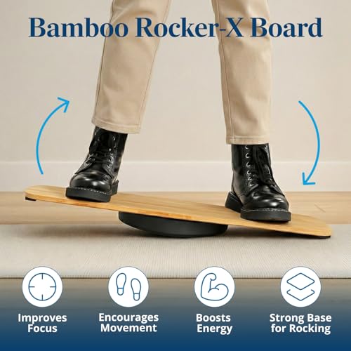 Image of UPLIFTDESK Bamboo (72 x 30 inch) Standing Desk 2-Leg V3 Adjustable Stand Up C-Frame (White), Advanced Keypad, Wire Grommets, Wire Tray, Rocker Board