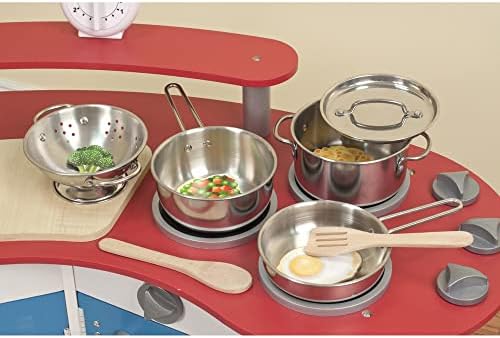 Melissa & Doug Kids Pots and Pans Playset & Role Play Kitchen Accessories for Kids Play Kitchen & Food Toys | Kitchen Playset for Kids Toy Kitchen Accessories for Girls or Boys Age 3, 4, 5, 6, 7, 8