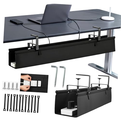 Organiseur de câbles fonctionnels sous le bureau et panier de rangement pour fils électriques
