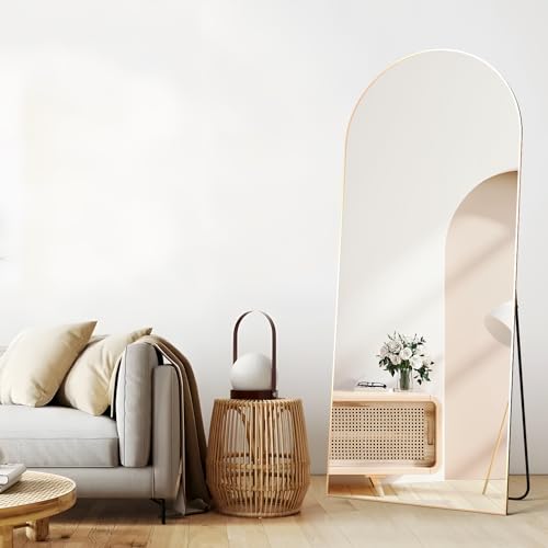 Miroir sur Pied Bombé 165x60 cm Verre Incassable Elemango