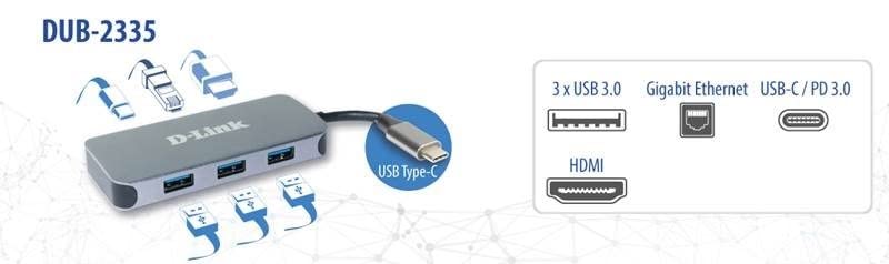 Hub USB-C D-Link DUB-2335 para solucionar la falta de puertos en MacBook 3