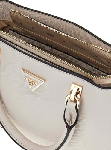 GUESS Sac à main Noelle II Multi Compartment Satchel Bone écru chic - 4