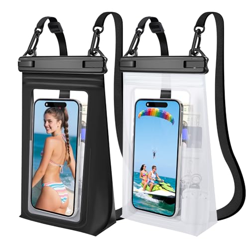 Kebrela 2 Pack Large Waterproof Phone Pouch, Waterproof Phone Case for iPhone 16 15 14 13 Pro Max Galaxy S25 S24 All Devices, IPX8 Double Sealing, Floating Water Proof Bag for Beach Water Park - image 1