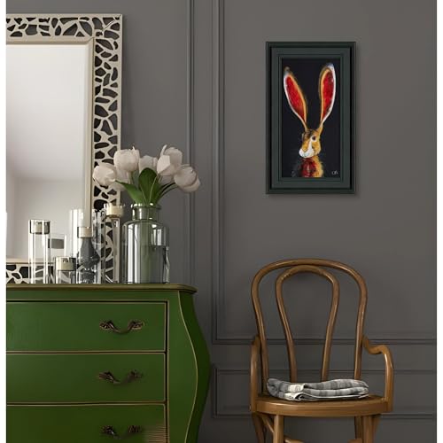Artko Hare Framed Print Wall Art - 'Lewis' by Quinn Russell - Contemporary Animal Picture - Ready to Hang Home Décor - 49cm x 29cm - Image 2