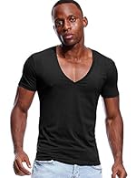 100% Cotton, thin fabric, soft and comfortable. Size runs small, please take 1-2 size larger than your normal size. Deep V neck short sleeve casual tops tshirts for men and women. Special gifts for Anniversary, Christmas, New year, Dad on Fathers Day...