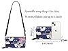 Lanyani RFID-Crossbody-Geldbörse mit Handgelenktasche für Damen, veganes Leder, Zi-Rose Navy, Small #4