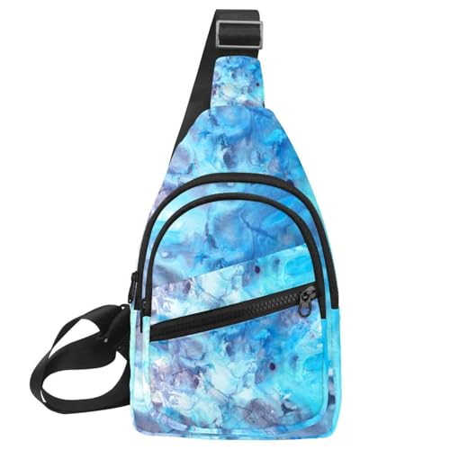 Sac à bandoulière bleu marbré | Ne vous encombrez plus avec un grand sac à dos