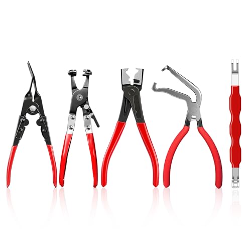 5 PCS Automotive Electrical Disconnect Pliers and Hose Clamp Pliers Set