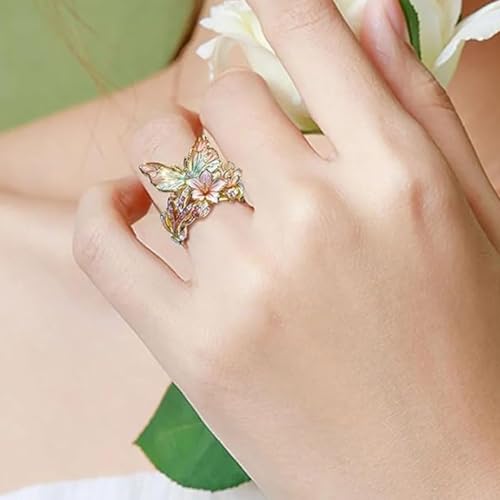 Bagues Tendance pour Filles anneaux papillons réglables mode