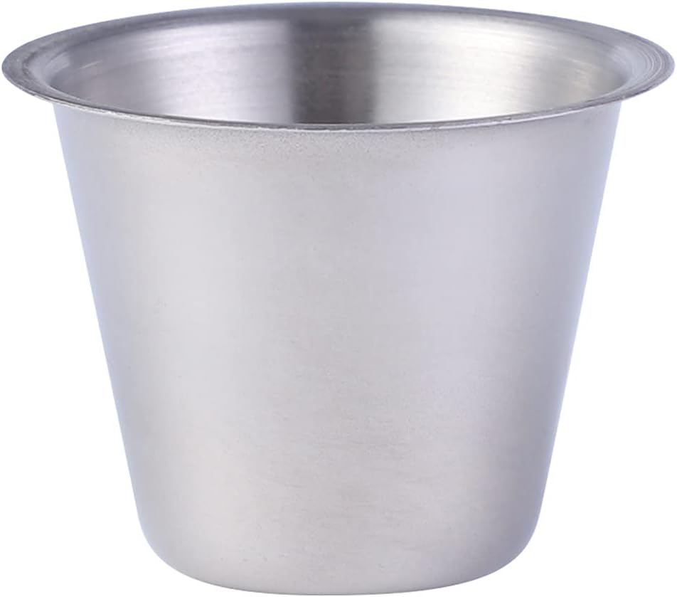 JSEIAJB Western Food Dish 304 Stainless Steel Cup Sauce Thicken Steak Sauce Dish Seasoning Cup Tomato Juice Cup(100ml)