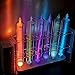 Noble Rare Luminous Gases Element Collection, 99.999% Noble Gas Glow Tubes Set, Include He,Ne,Ar,Kr,Xe,N2,O2,H₂,CO2,Air, for Collection, Display,Teaching, Without Excitation Base(6)