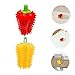 SUPVOX 2pcs Interactive Dog Treat Dispenser Pet Feeding Toys for Teeth Cleaning and Chewing Engaging Chili Pepper Design Reduces Boredom and Stress