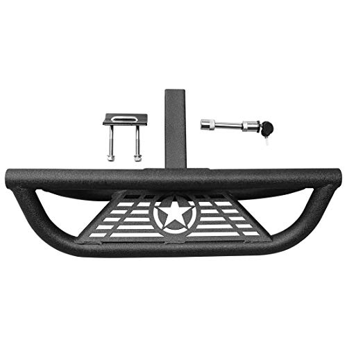 Yzona 2.5 Inch Drop Universal Bumper Hitch Step Trailer For 2 Inch Receiver Compatible With Pickups Trucks Vans Suvs Atvs, With Pin Lock & U-Bolts Stabilize, Tow Guard Protector Rear Bar #TOP4