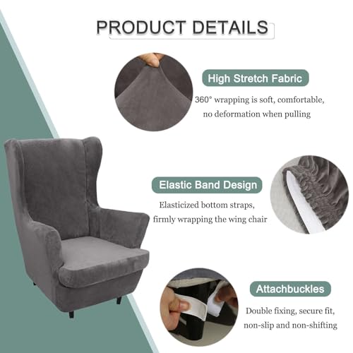 Funda de almohada y sillón orejero lavable para proteger de mascotas 6