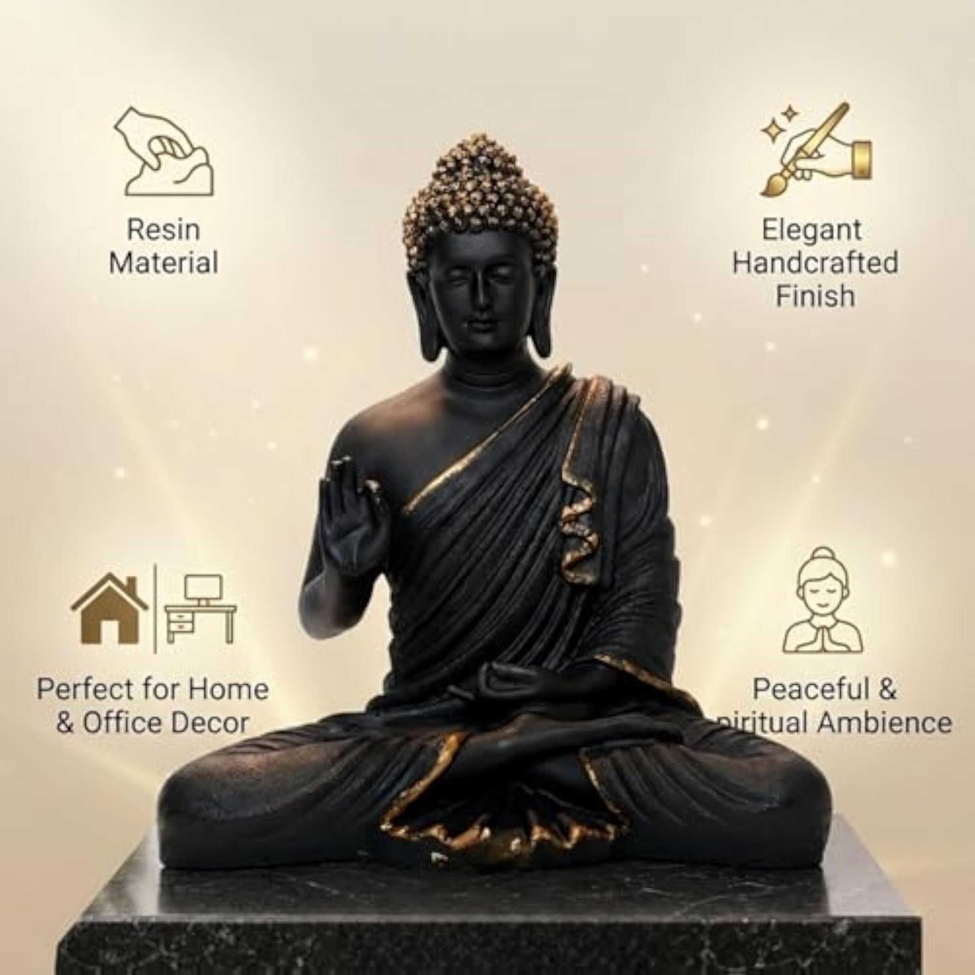 2 Feet Meditating Buddha Statue for Home Decor