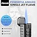 XIKAR Tactical Single-Jet Lighter, Gunmetal and Black - Powerful Flame, Rugged Design with Rest Feature, Pocket Clip, EZ-View Fuel Window, and Adjustable Flame Height - Ideal for Outdoor Use