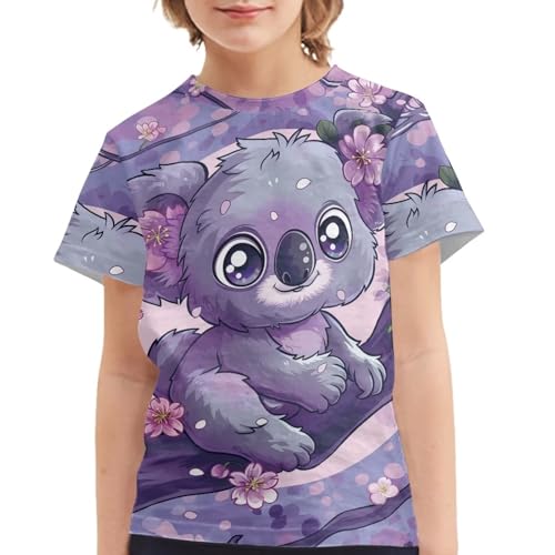 Image of JEOCODY Boys Girls Graphic Tees Funny 3D Printed Short Sleeve T-Shirts 3-16T