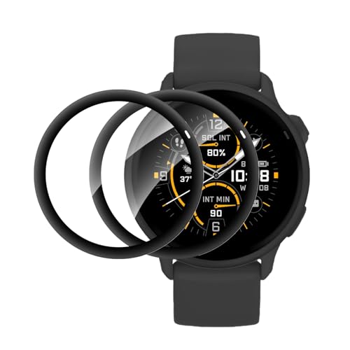 Cable Leader 2 Stück Schutzfolie für Panzerglas für Garmin Vivoactive 6 3D Kante Schutzglas Anti-Kratzfest Sensible Berührung 0 Staub & Blasen 0 15mm HD Klar Garmin Vivoactive 6 Displayschutz