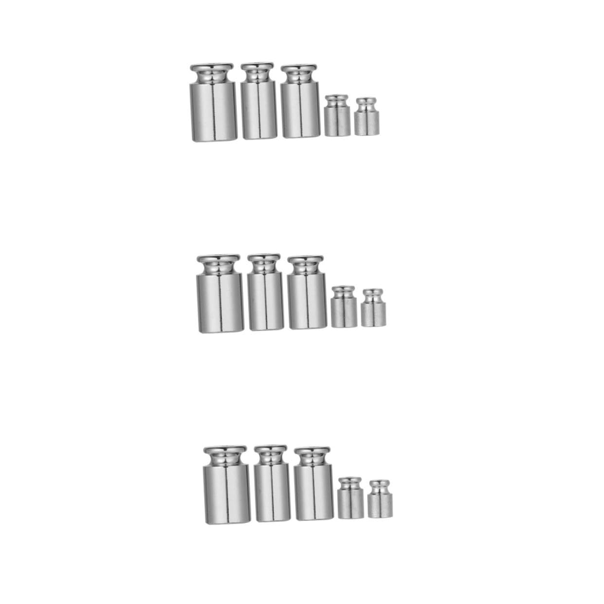 Luxshiny 3sets -Plated Calibration Weights Steel Weights for Accurate Digital Scale Balance for Jewelry and Laboratory Use