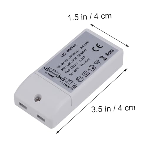 Hemobllo 2 Unidades Motorista De Led Motorista De Iluminação Led Driver Led 15w Cc 12v Led Força Mot