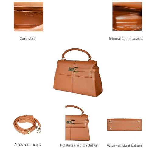 Ladies Shoulder Top-Handle Handbags Crossbody Purses Bags For Women Brown4